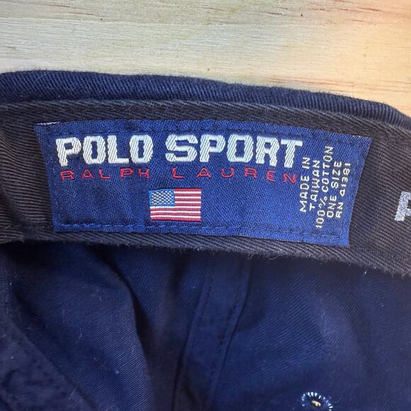 Vintage Polo Sport Pepsi Strapback Hat  Strap Back 90s PEPSY Ralph Lauren - Picture 3 of 7